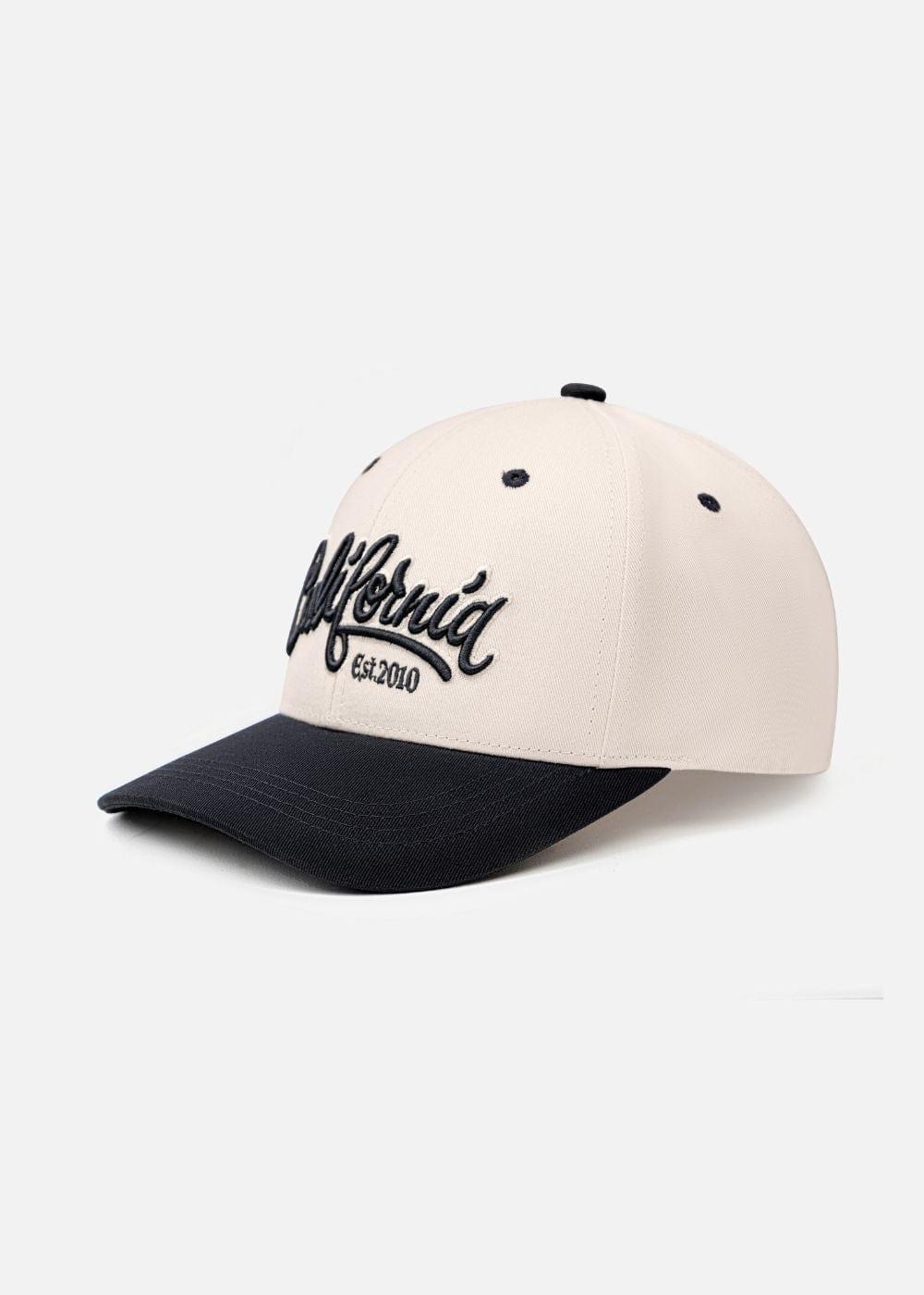 Nón Baseball Cap Kaki Phối Màu CALIFORNIA NS M147 Be Đen - YaMe.vn
