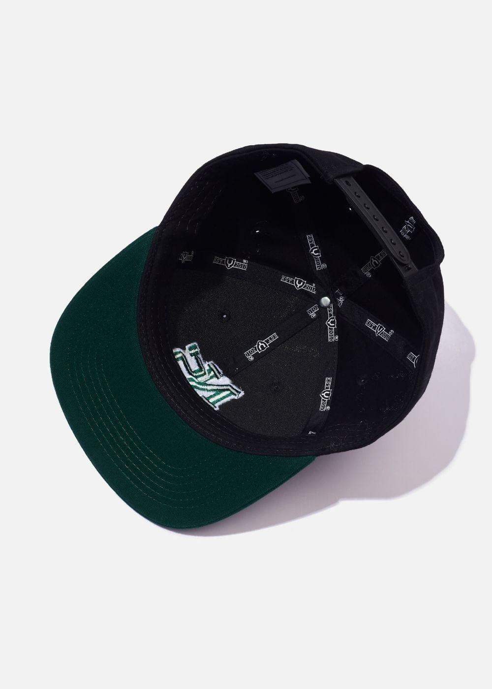 Nón Snapback Kaki Đứng Form NS M148 Đen - YaMe.vn