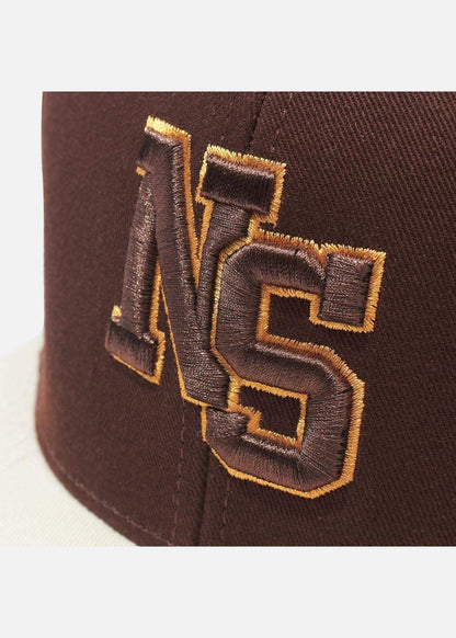 Nón Snapback Kaki Đứng Form NS M148 Nâu Be - YaMe.vn