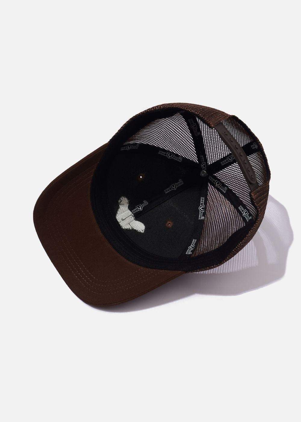 Nón Trucker Cap Kaki Đứng Form NS M152 Nâu Đậm - YaMe.vn