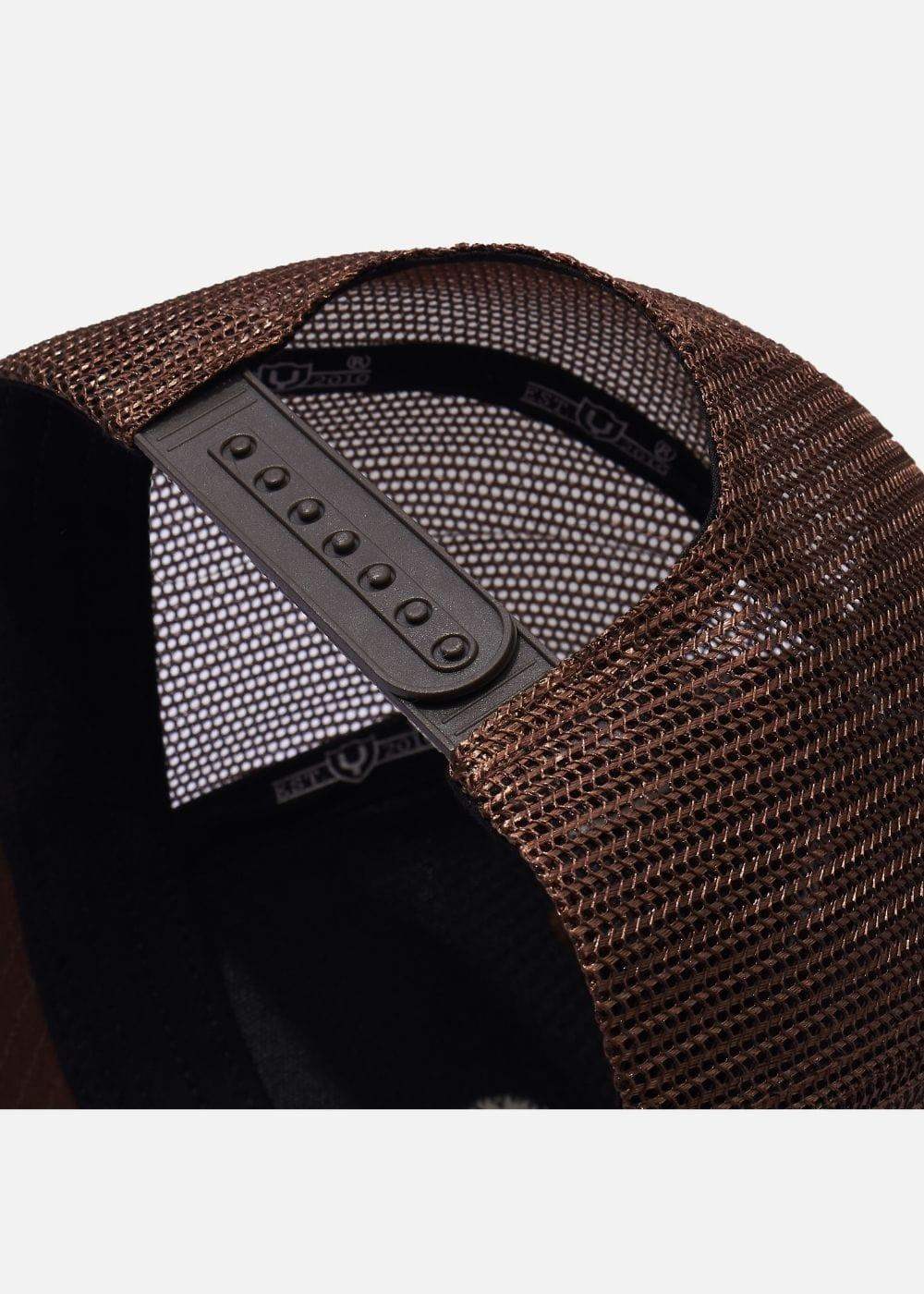 Nón Trucker Cap Kaki Đứng Form NS M152 Nâu Đậm - YaMe.vn