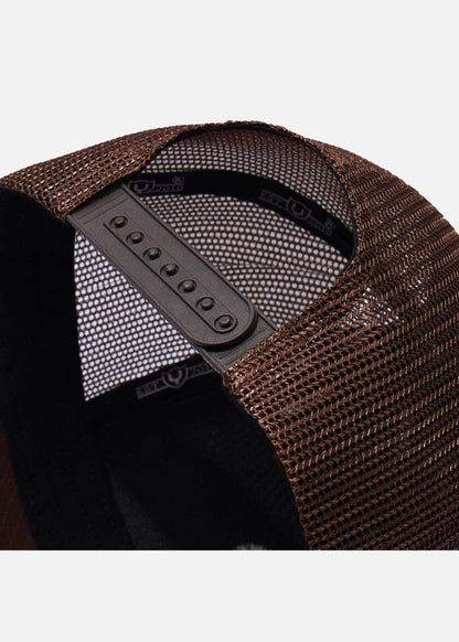 Nón Trucker Cap Kaki Đứng Form NS M152 Nâu Đậm - YaMe.vn