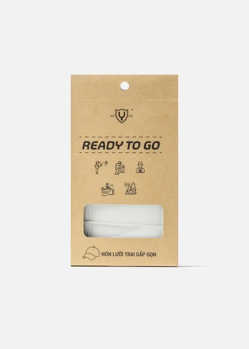 Nón Dad Hat Gấp Gọn Thông Minh Ready To Go 15 Trắng - YaMe.vn