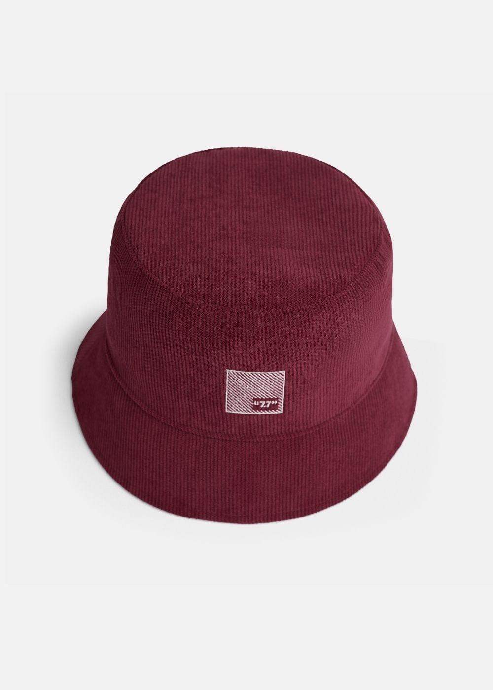 Nón Bucket Corduroy Bền Bỉ 77 48 Đỏ Đậm - YaMe.vn