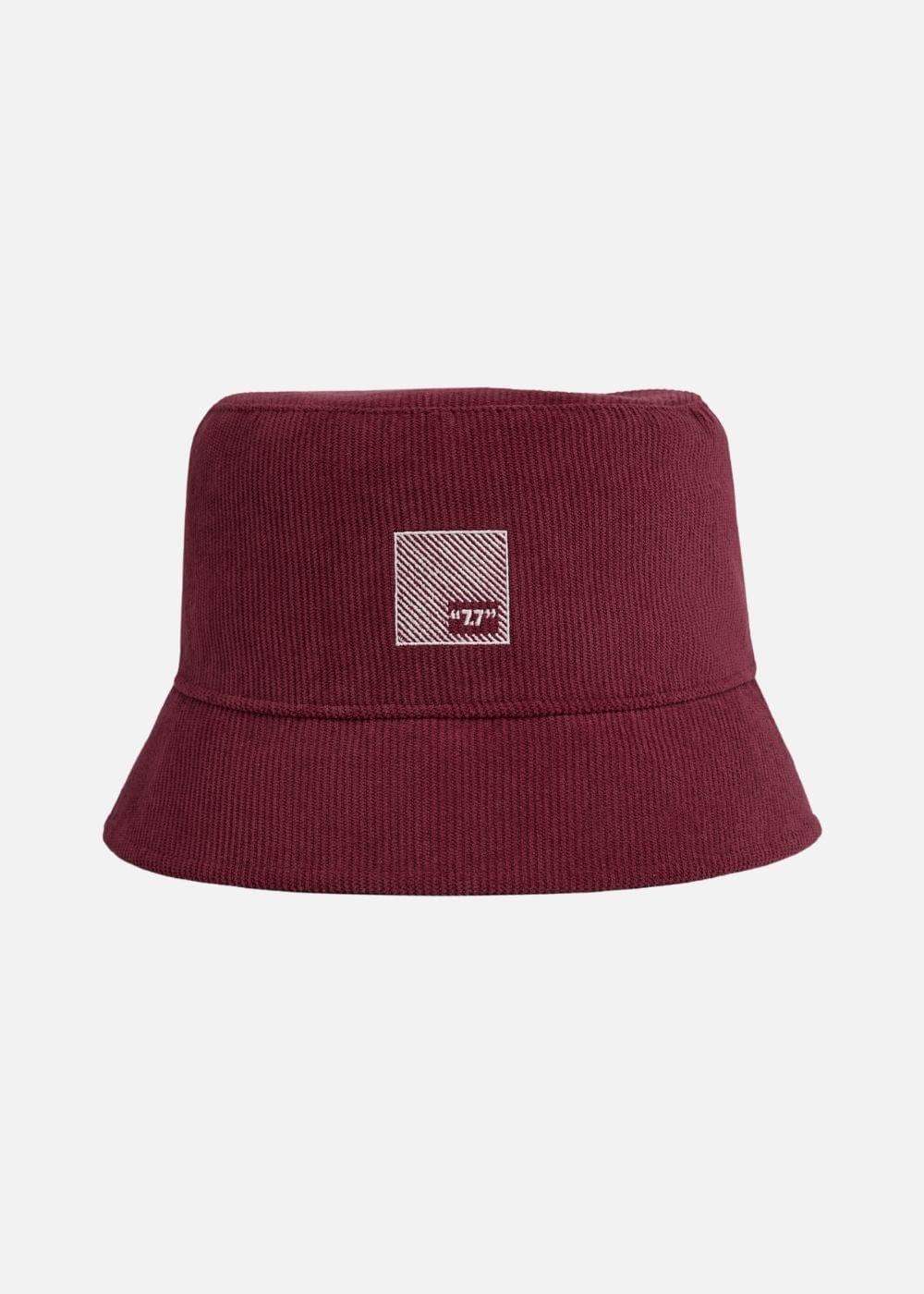 Nón Bucket Corduroy Bền Bỉ 77 48 Đỏ Đậm - YaMe.vn