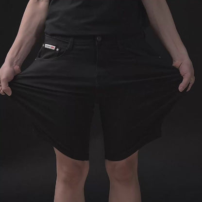 Quần Đùi Jean Tôn Dáng ColorLock™ Giữ Màu Đen Sâu Lâu Bạc Màu Tek Black Jean 006 Màu Đen Dáng Ôm Vừa F2