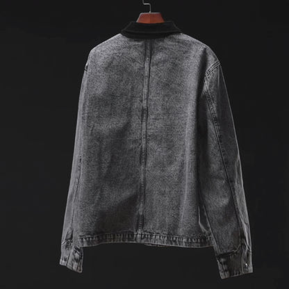 Áo Khoác Jean Kiểu Cổ Điển DurableTex™ Vải Dày Dặn Bền Chắc Multi Color Jean 004 Màu Xám Đậm Dáng Vừa Vặn F3