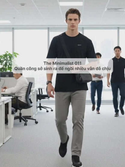 Quần Tây Thanh Lịch DurableTex™ Vải Đanh Chắc Mặc Bền The Minimalist 011 Màu Đen Dáng Vừa Vặn F3