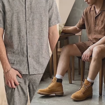 Quần Đùi Kaki AirDry™ Sợi Rayon Mướt Da The No Style 219 Màu Nâu Nhạt Dáng Rộng Rãi F4