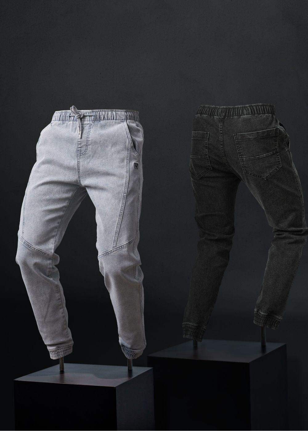 Quần Jeans Jogger Co Giãn The Original M102 Xám Nhạt - YaMe.vn