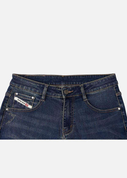 Quần Jeans Slimfit Rách Gối Co Giãn The Original M052 Xanh Dương Đậm - YaMe.vn