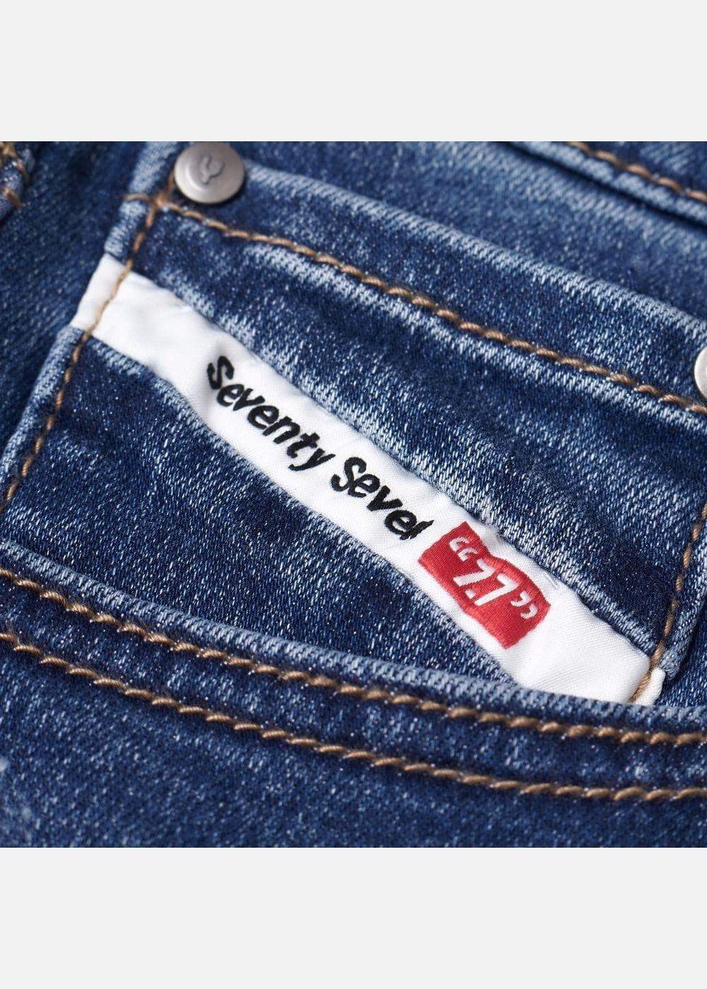 Quần Jeans Slimfit Rách Gối Co Giãn The Original M052 Xanh Dương - YaMe.vn