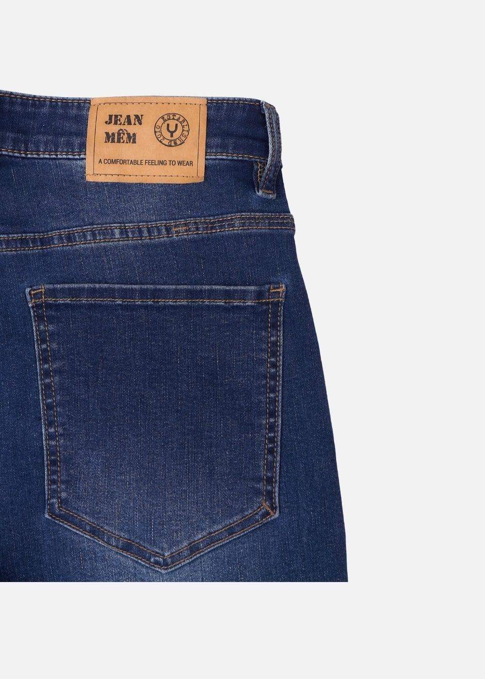 Quần Jeans Slimfit Rách Gối Co Giãn The Original M052 Xanh Dương - YaMe.vn
