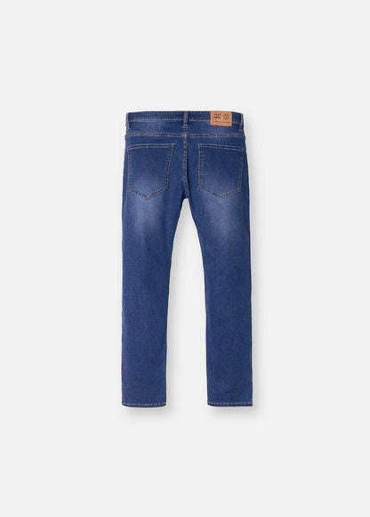 Quần Jeans Slimfit Rách Gối Co Giãn The Original M052 Xanh Dương - YaMe.vn