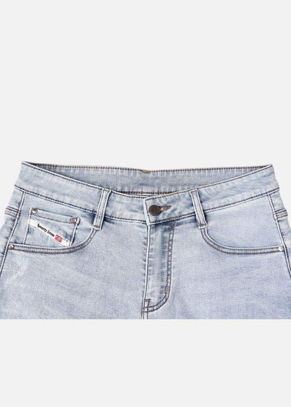 Quần Jeans Slimfit Rách Gối Co Giãn The Original M052 Xanh Dương Nhạt - YaMe.vn