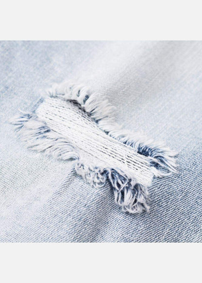 Quần Jeans Slimfit Rách Gối Co Giãn The Original M052 Xanh Dương Nhạt - YaMe.vn