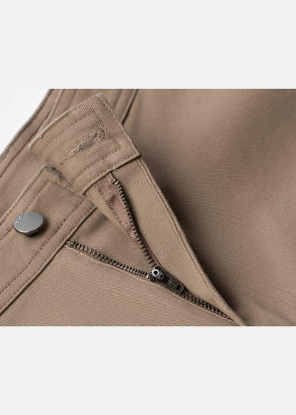 Quần Jean Short Loose Fit Nhiều Túi Multi-Color Jean 013 Nâu Nhạt - YaMe.vn