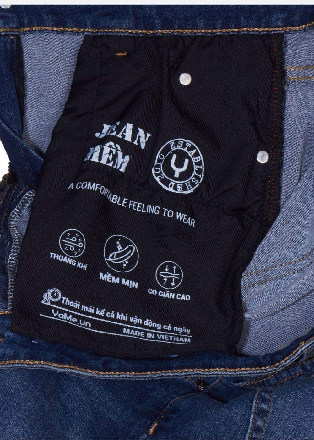 Quần Jeans Slim Fit Mềm Mịn Mát The Original 02 Xanh Dương Tối - YaMe.vn