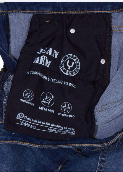 Quần Jeans Slim Fit Mềm Mịn Mát The Original 02 Xanh Dương Tối - YaMe.vn