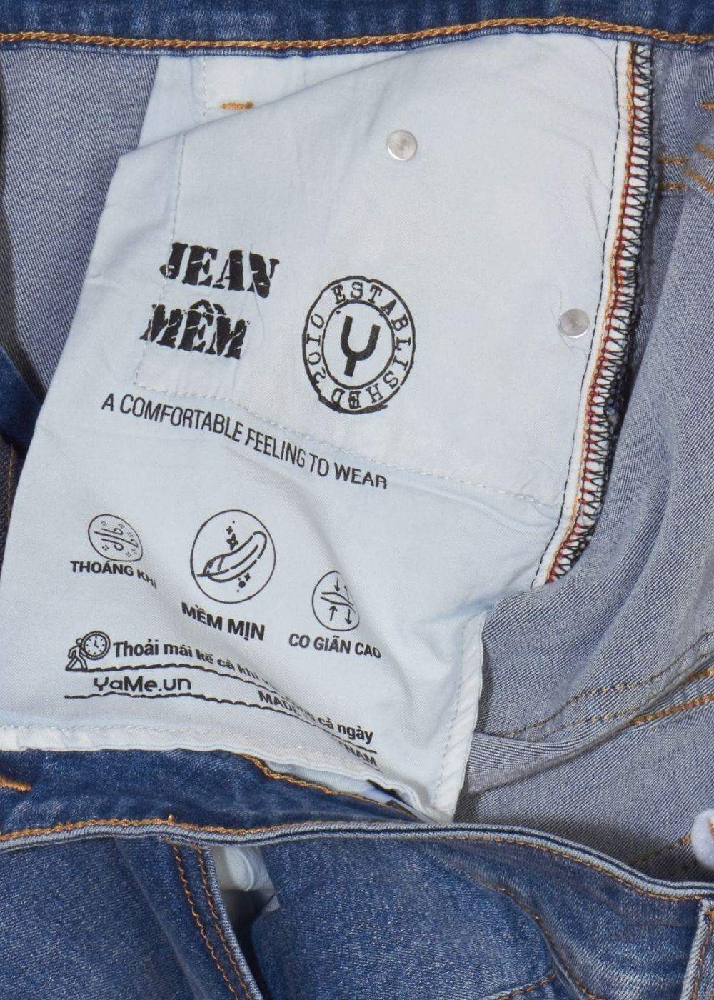 Quần Jeans Slim Fit Mềm Mịn Mát The Original 02 Xanh Dương - YaMe.vn