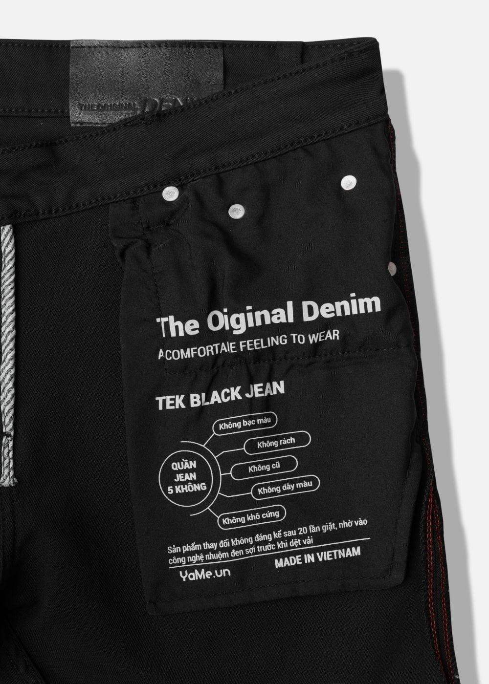 Quần Jeans Slim Fit Tek Black Jean 009 Đen - YaMe.vn
