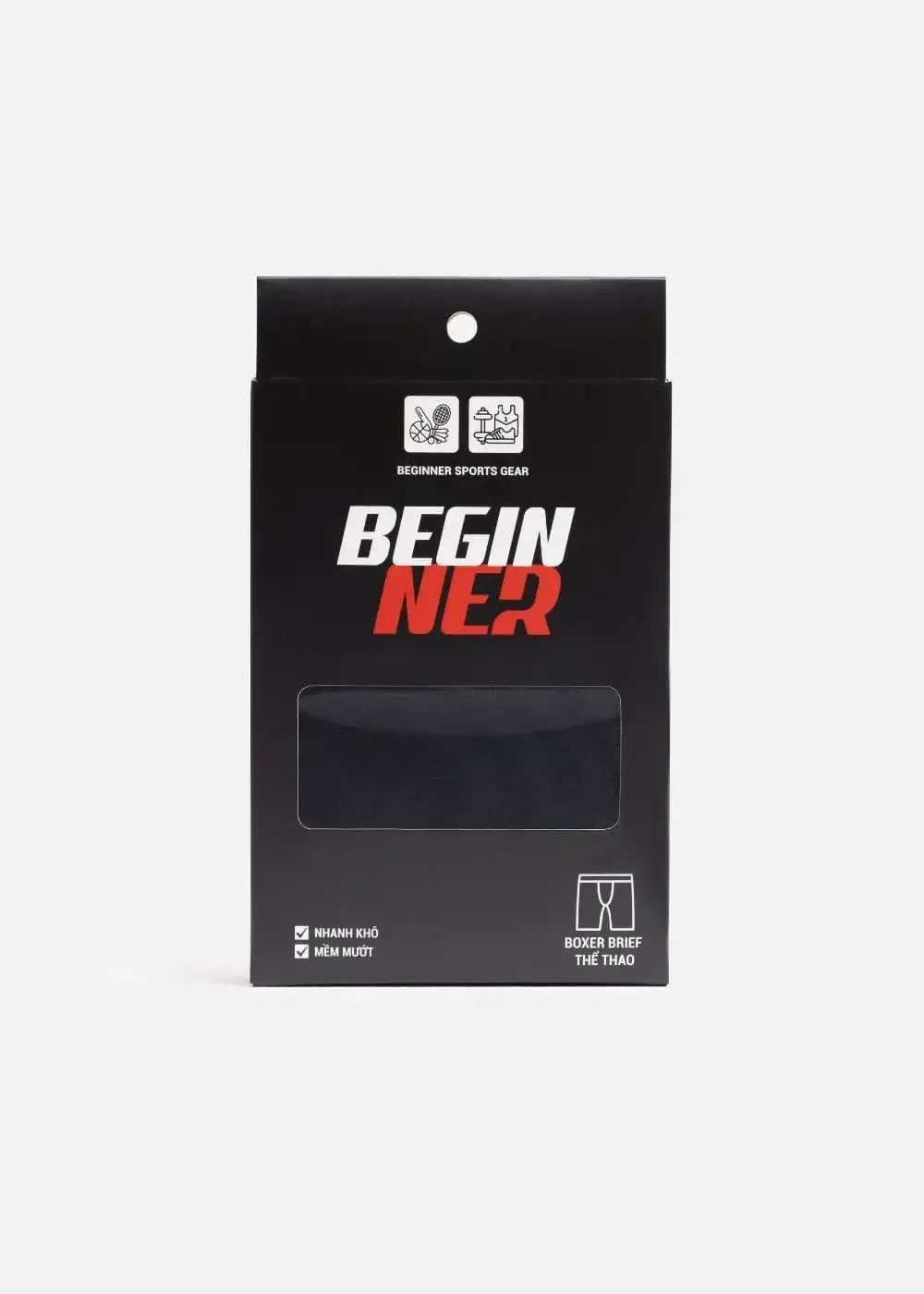 Quần Lót Boxer Brief Thể Thao Nam Thoáng Khí Beginner 13 Xám Đậm - YaMe.vn