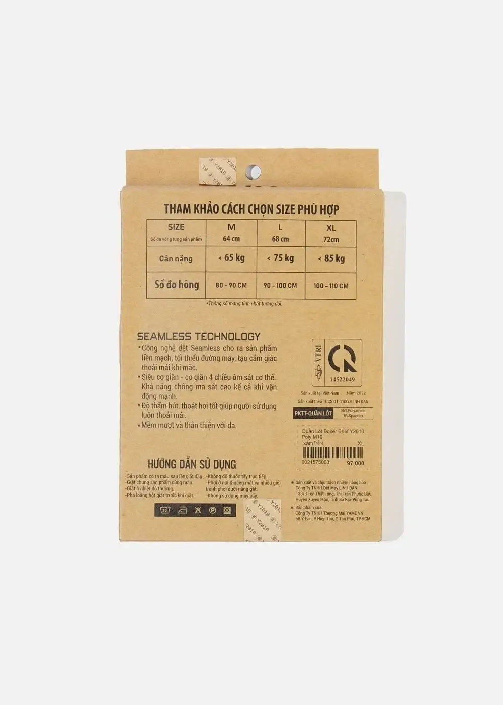 Quần Lót Nam Boxer Seamless Mềm Siêu Co Giãn Beginner 82 Xám Nhạt - YaMe.vn