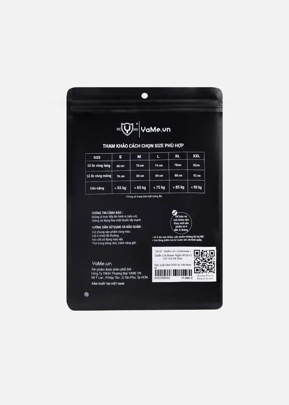 Quần Lót Nam Boxer Vải Lụa Băng Siêu Mát Lạnh #Y2010 L01 Đen - YaMe.vn