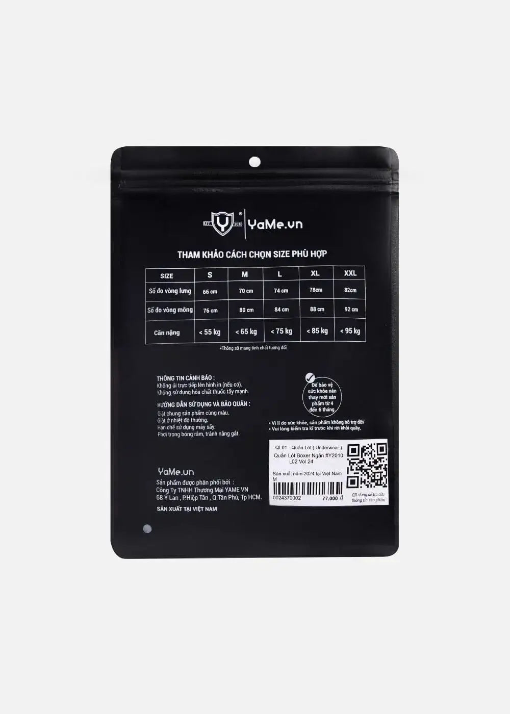 Quần Lót Nam Boxer Vải Lụa Băng Siêu Mát Lạnh #Y2010 L02 Đen - YaMe.vn