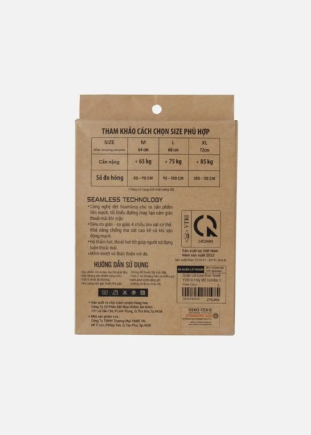 Quần Lót Nam Boxer Seamless Mềm Siêu Co Giãn #Y2010 M2 Combo 3 Free Color - YaMe.vn