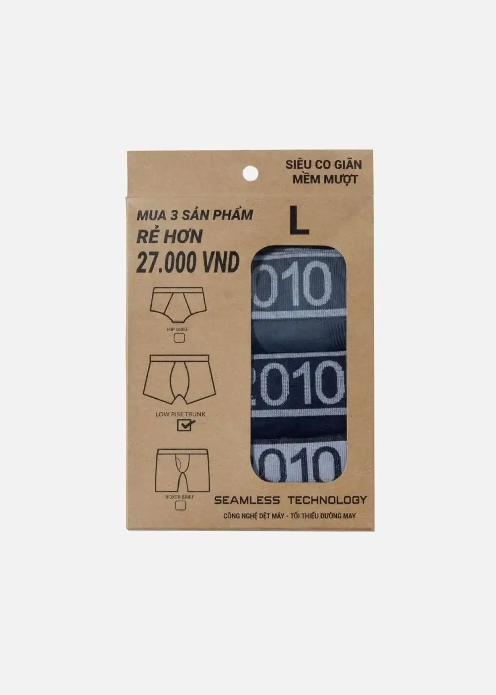 Quần Lót Nam Boxer Seamless Mềm Siêu Co Giãn #Y2010 M2 Combo 3 Free Color - YaMe.vn