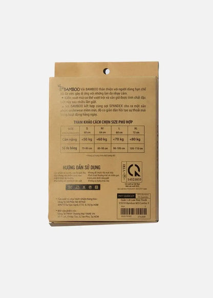 Quần Lót Nam Tam Giác Bamboo Mềm Mại Kháng Khuẩn #Y2010 M3 Combo 3 Đen - YaMe.vn
