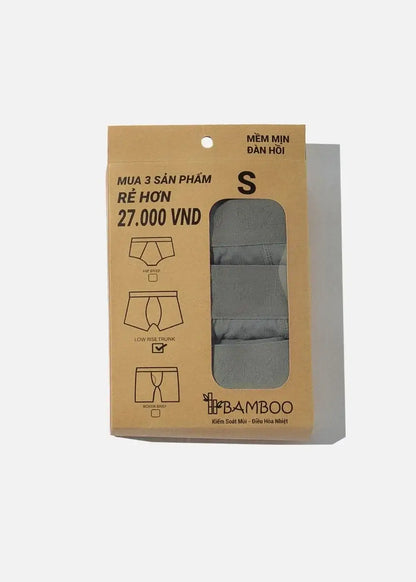 Quần Lót Nam Tam Giác Bamboo Mềm Mại Kháng Khuẩn #Y2010 M3 Combo 3 Xám Đậm - YaMe.vn