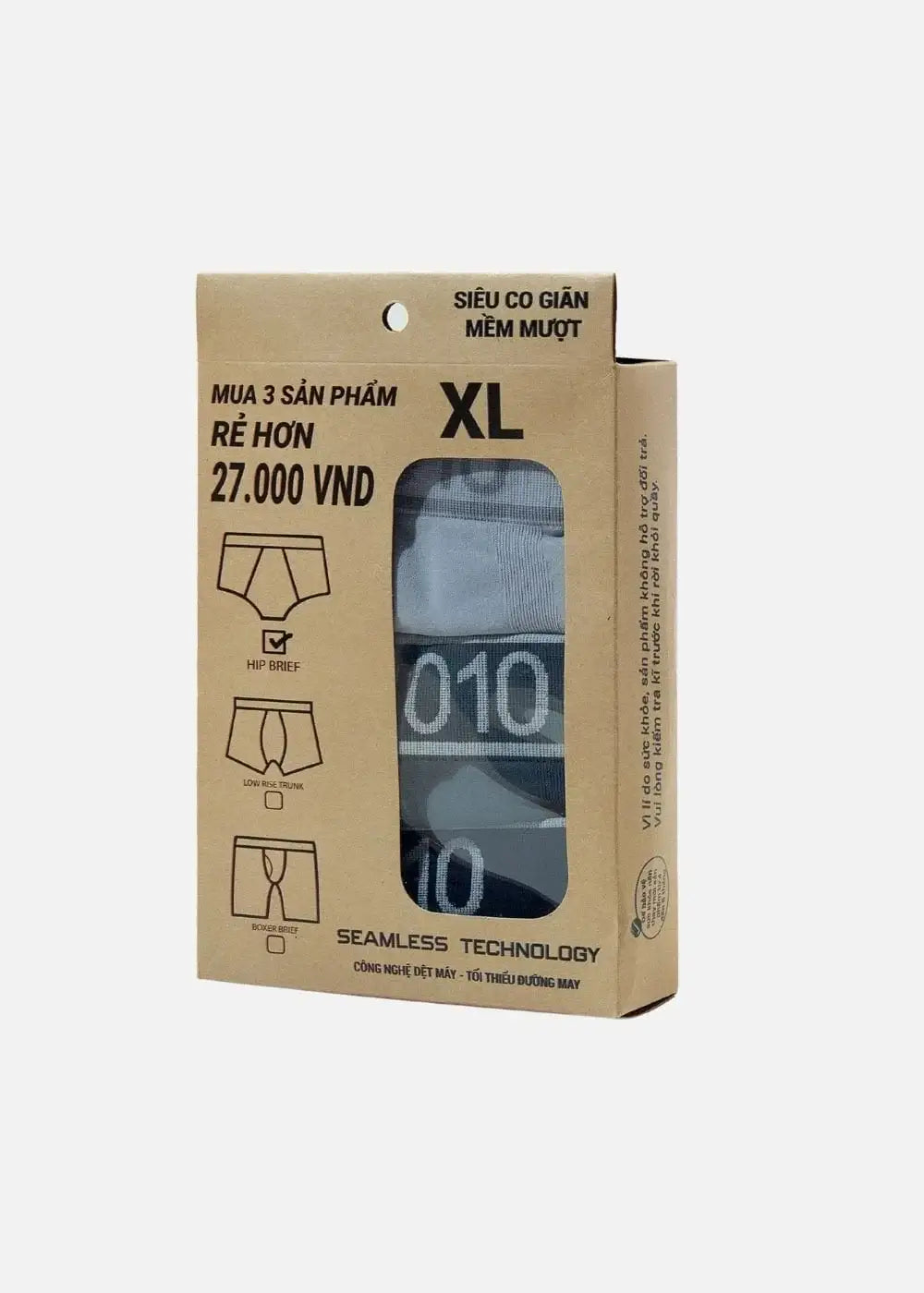 Quần lót nam Tam Giác Seamless Mềm Siêu Co Giãn #Y2010 M7 Combo 3 Free Color - YaMe.vn