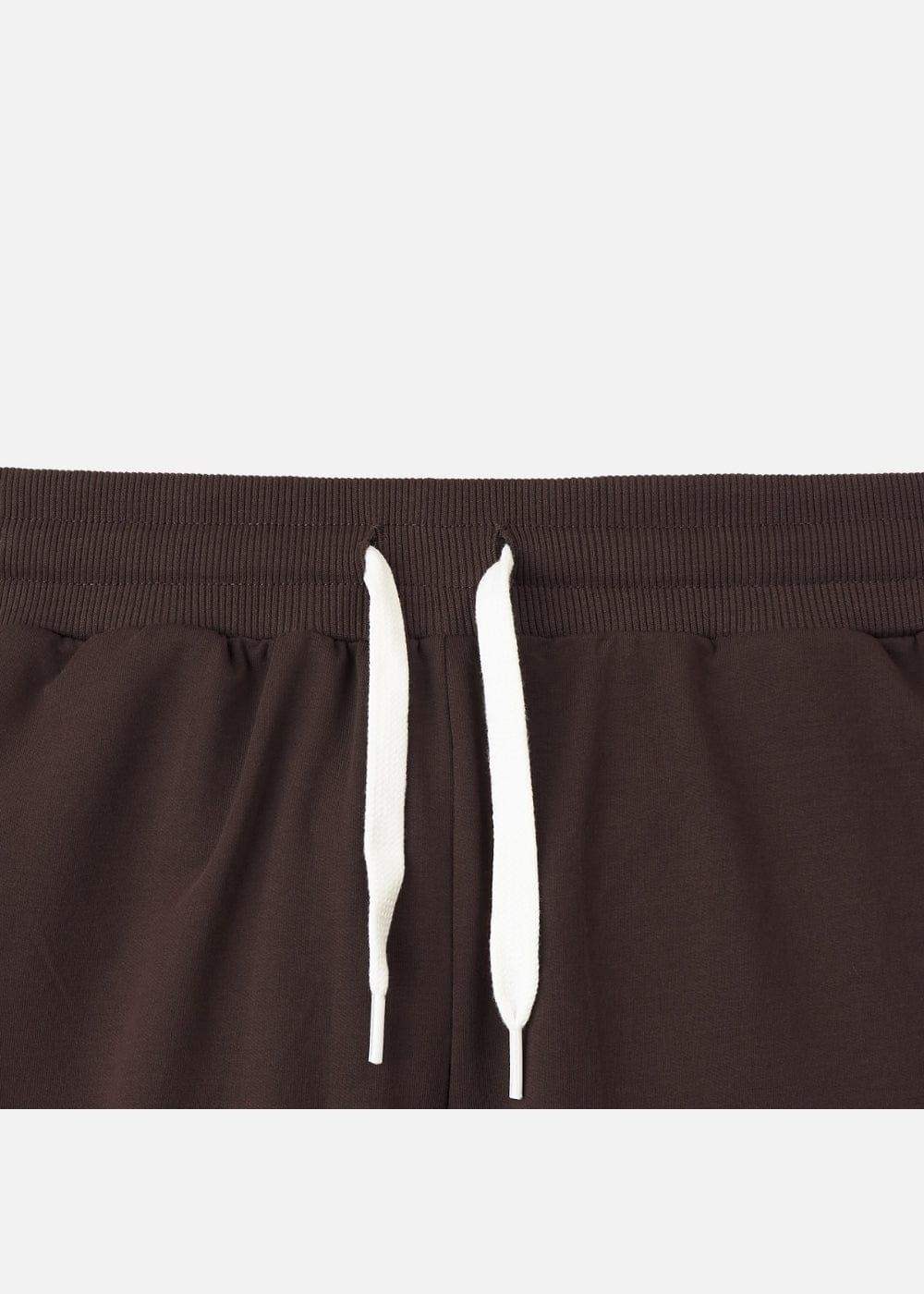 Quần Short Thun 9 Inch Mềm Mịn Mát The Minimalist 009 Nâu Đậm - YaMe.vn