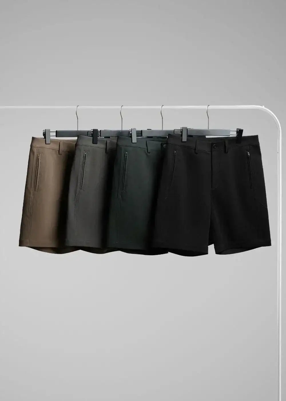 Quần short Kaki Túi Khóa Kéo The Weekend 22 Nâu - YaMe.vn