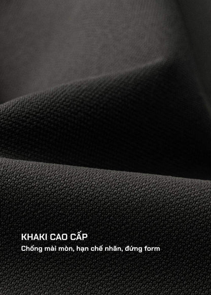 Quần short Kaki Túi Khóa Kéo The Weekend 22 Xám Đậm - YaMe.vn