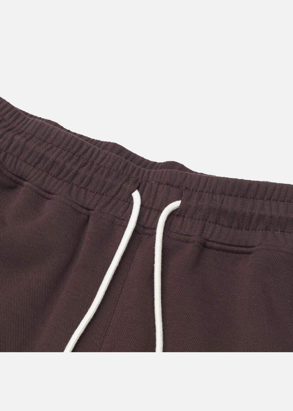 Quần Short Thun Cotton Phối Màu 7 Inch No Style M87 Nâu Đậm - YaMe.vn
