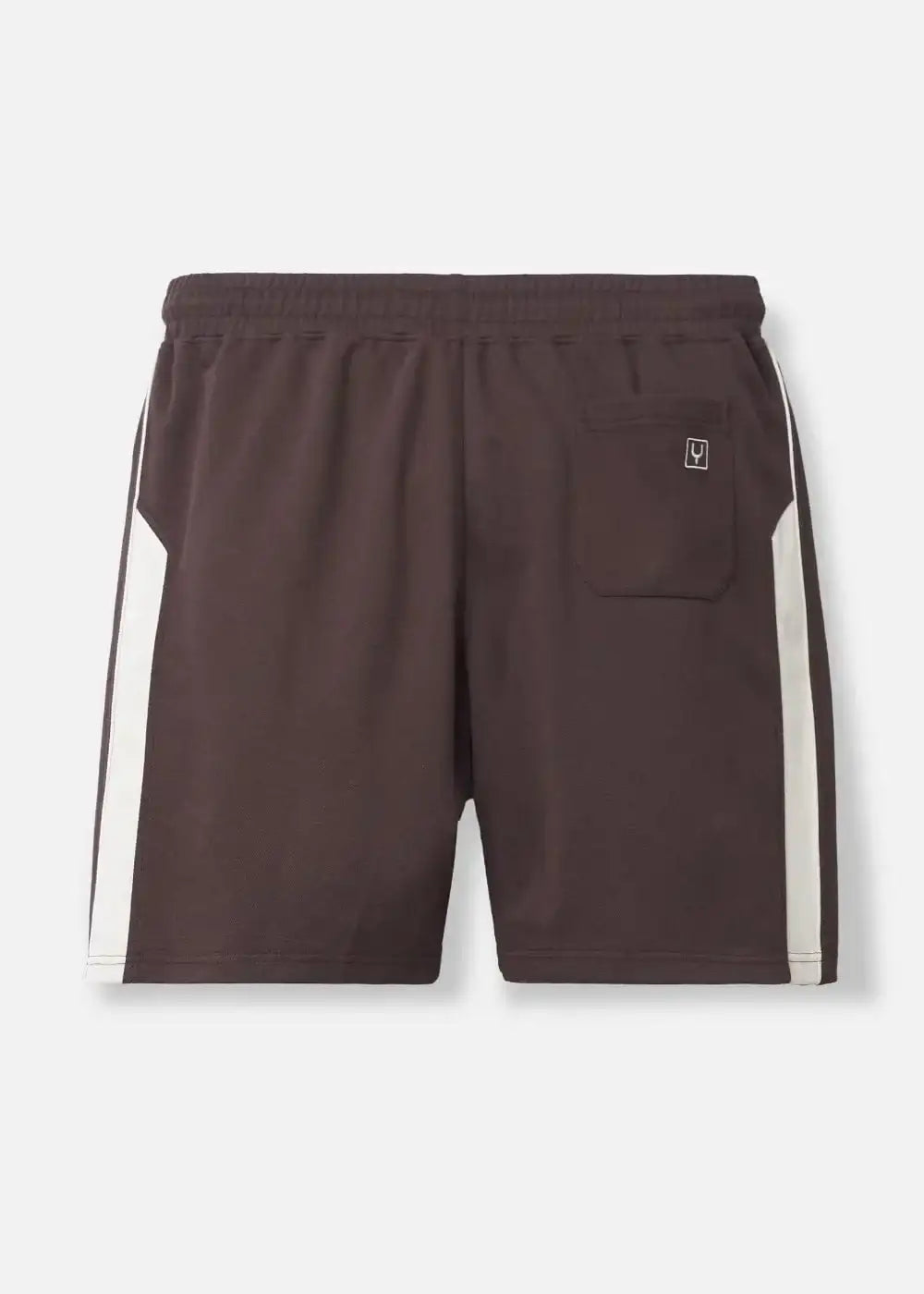 Quần Short Thun Cotton Phối Màu 7 Inch No Style M87 Nâu Đậm - YaMe.vn