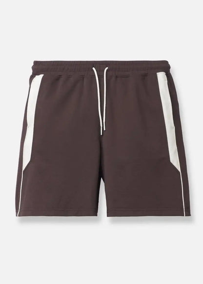 Quần Short Thun Cotton Phối Màu 7 Inch No Style M87 Nâu Đậm - YaMe.vn