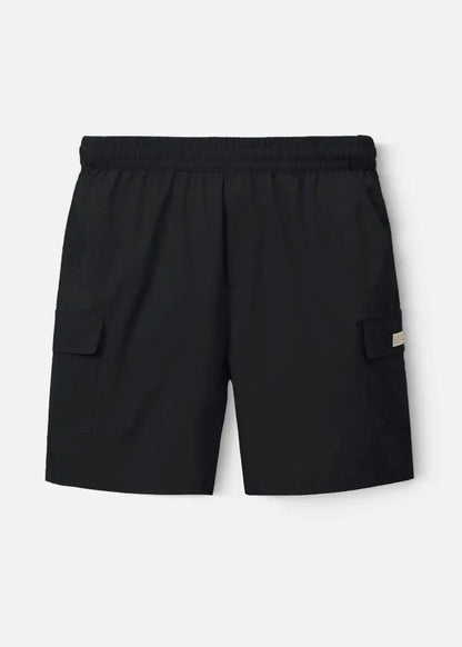 Quần Short Cargo 7 Inch Dù Trượt Nước Seventy Seven 31 Đen - YaMe.vn