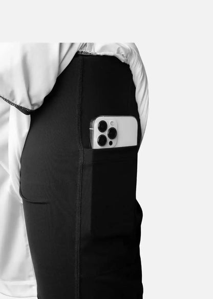 Quần Short Thể Thao Ultra Stretch 2 Lớp The Trainer 013 Trắng - YaMe.vn