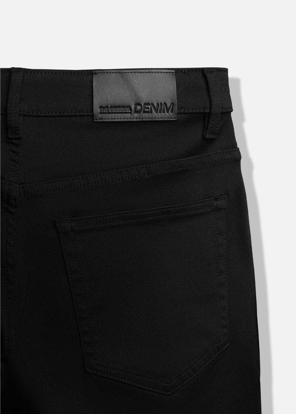 Quần Short Jeans Mềm Mại Co Giãn Tek Black Jean 021 Đen - YaMe.vn