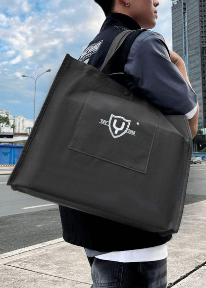 Túi Tote Vải Không Dệt Siêu Nhẹ M1 Xám Đậm - YaMe.vn