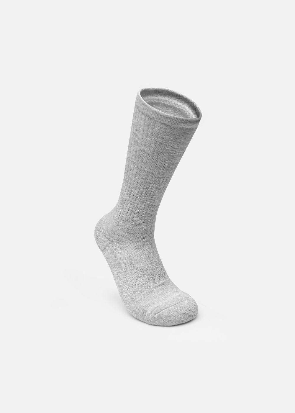 Vớ Cổ Trung Công Thái Học 90° Dệt Lưới Thoáng Khí C001 Xám Nhạt - YaMe.vn